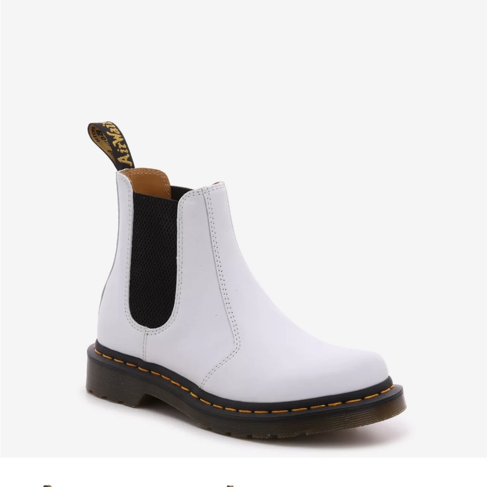 Dr. Martens White Chelsea Boots